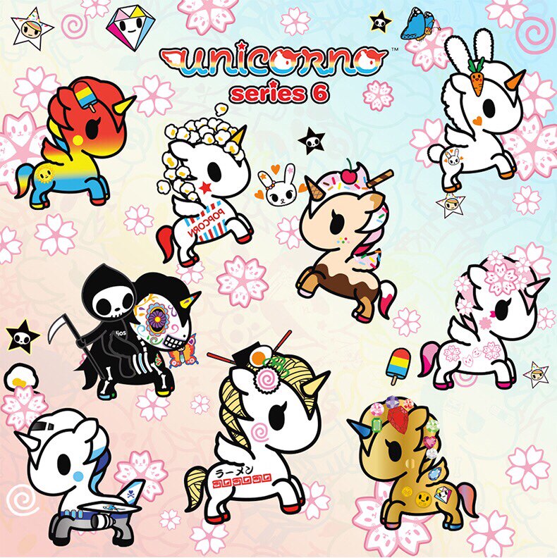[4 бесплатная доставка] Подлинные единороги Tokidoki 6-го поколения слепая коробка Скрытая Ага самолет летом кролик сакуры