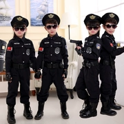 Trẻ em nhỏ đồng phục mùa thu và mùa đông dài tay nam giới và phụ nữ giao thông cảnh sát trang phục mẫu giáo cảnh sát nhỏ cho thấy cảnh sát viên quần áo cảnh sát quần áo
