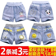 Trai quần short 2018 mùa hè trẻ em mới của jeans trong quần áo trẻ em lớn của Hàn Quốc phiên bản của phần mỏng của nam bé mặc quần nóng