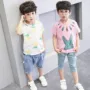 Chàng trai bộ trẻ em mùa hè phù hợp với trẻ em đan thường hai mảnh mùa hè ngắn tay bé phù hợp với bán quần áo trẻ em