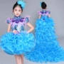 Đầm trẻ em váy dạ hội cô gái catwalk show công chúa váy chủ nhà sequin trang phục váy fluffy shop quần áo trẻ em đẹp