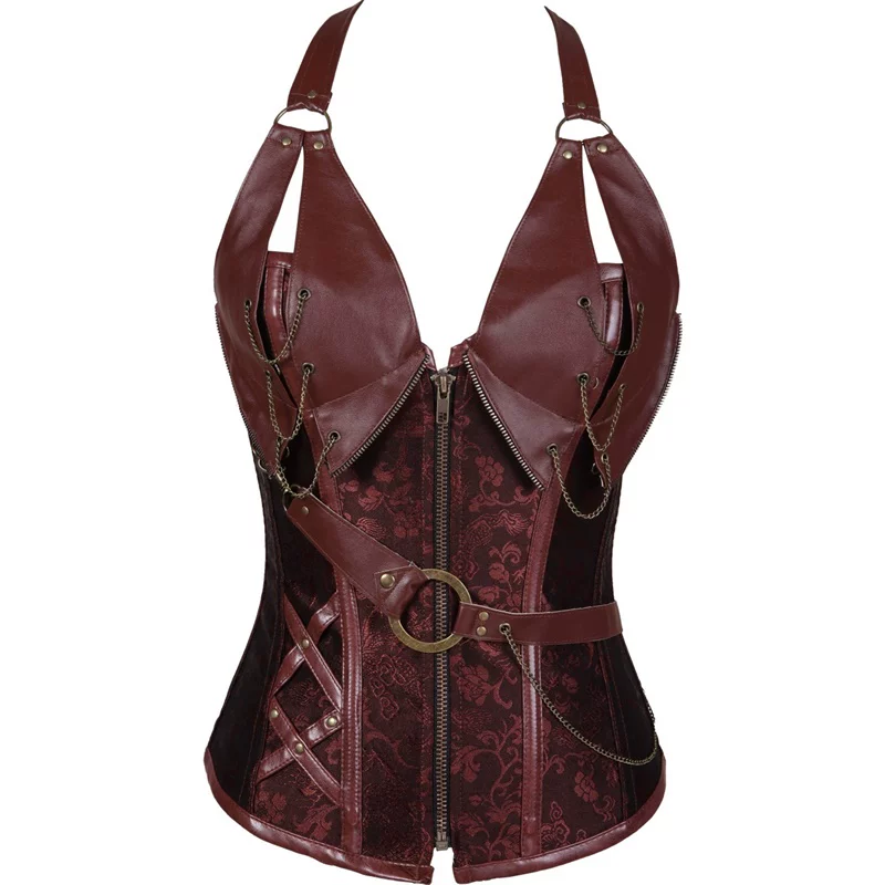 Retro waist belt, corrective bodysuit, European style, steel frame, tight