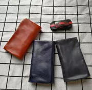 Lớp đầu tiên của túi da khóa kéo vị trí nhiều màu dầu rắn màu da sáp Màu kẹo Nhật Bản và Hàn Quốc