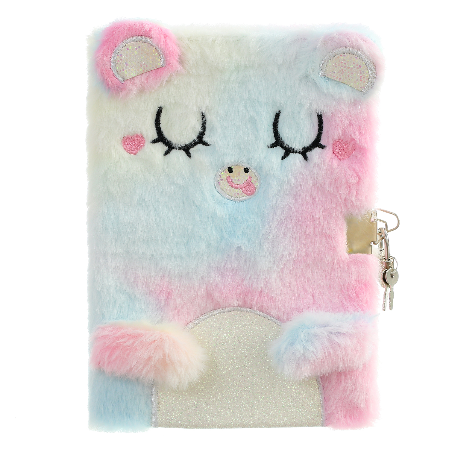 Cat Pink Color - With Lockins the republic of korea Cute pink Girlish heart unicorn Hand book Plush diary student travel Chronicle notebook