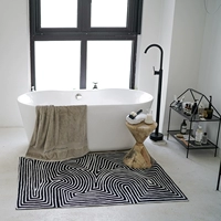 NiceOne Original Design Nordic Carpet Baby Velvet Black и White Minimalist Geometric Line Dofa Dofa Одел боковой ковер