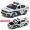 Toyota Cool Road Ze Prado Police Car Mẫu xe hợp kim Kéo lại xe đồ chơi xe hơi âm thanh và ánh sáng phiên bản 1 32 - Chế độ tĩnh