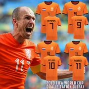 2018 World Cup Hà Lan đội tuyển quốc gia Robben nam giới và phụ nữ bông ngắn tay T-Shirt bóng đá quần áo đội áo từ bi