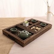 Nhật Bản- phong cách rắn gỗ carbonized sơn- miễn phí hộ gia đình kết hợp trà bộ khay trà 7 bộ khách sạn cung cấp trái cây sấy khô tấm gỗ