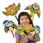 Trẻ em mẫu giáo làm bằng tay nghệ thuật và vật liệu thủ công sáng tạo dán chim đồ chơi cha mẹ và con tương tác DIY trò chơi shop đồ chơi trẻ em