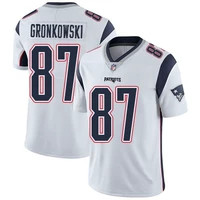 Bóng bầu dục bóng bầu dục NFL Patriots Patriot 87 GRONKOWSKI thế hệ thứ hai huyền thoại thêu jersey áo thun chơi bóng bầu dục
