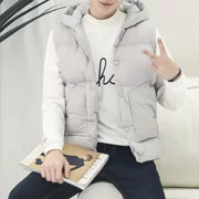 Vest áo khoác mùa đông nam vest cotton vest vest Hàn Quốc phiên bản của xu hướng của những người yêu thích bánh mì vài áo ghi lê mùa thu và mùa đông xuống
