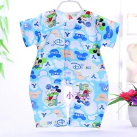 Цельный комбинезон из хлопка и шелка с короткими рукавами, разноцветный Микки