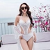 Tam giác Spa Đồ bơi một mảnh Nữ màu rắn Openwork Sexy Halter Che bụng mỏng Ngực nhỏ Tập hợp đồ bơi mới - Bộ đồ bơi One Piece áo bơi liền thân dài tay Bộ đồ bơi One Piece