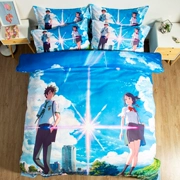 Hai nhân dân tệ tên anime của bạn quilt để ăn gà đôi 2 m chăn che ký túc xá sinh viên độc thân 1,5m - Quilt Covers