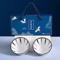 Японский сине-белый комплект домашнего использования, подарочная коробка, посуда, подарок на день рождения
