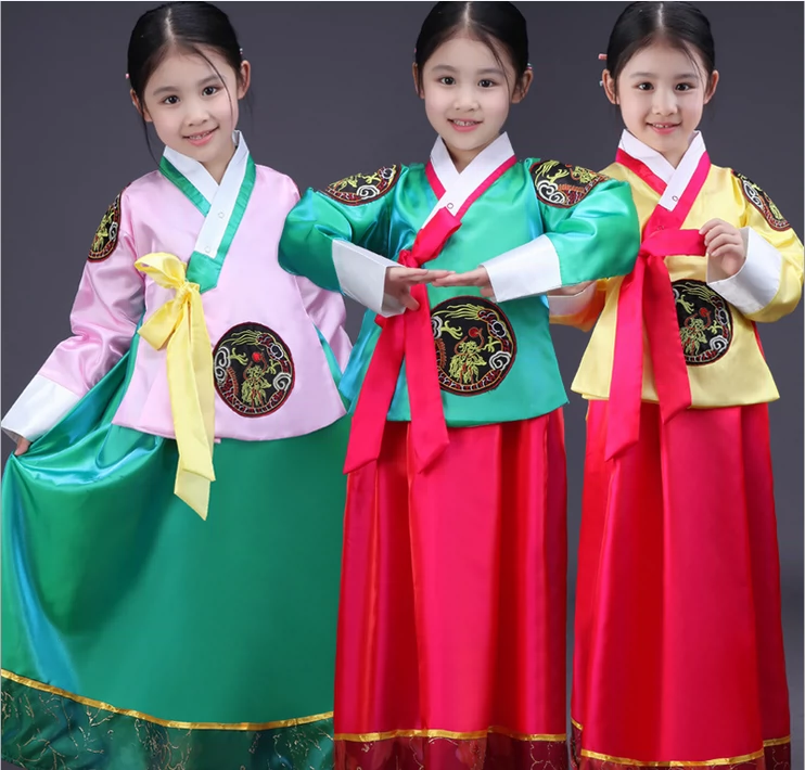 Quần áo truyền thống của trẻ em Hàn Quốc Hanbok Trang phục của nàng Dae Jang Geum Trang phục của các cô gái Quần áo múa dân tộc Trang phục Hàn Quốc - Trang phục