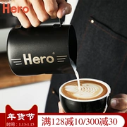 Hero Teflon kéo cốc cốc bằng thép không gỉ bọt sữa cốc cà phê lạ mắt phù hợp với dụng cụ kéo hoa xi lanh