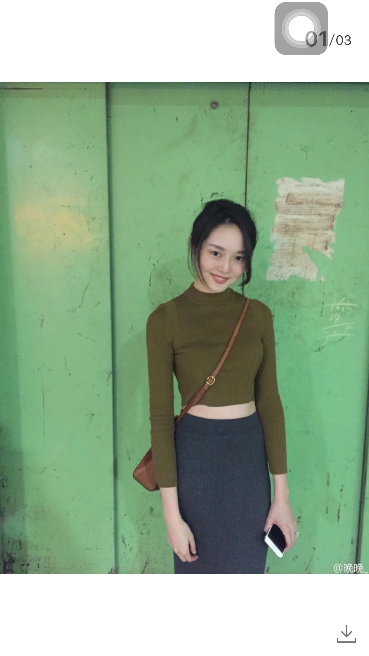 高端定制晚晚同款半高领小圆领露脐高腰长袖针织衫8183现货