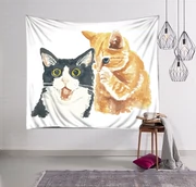Phong cách bắc âu Mỹ ins treo vải tường trang trí canvas tấm thảm sơn mèo nền vải ảnh tường chăn khăn trải bàn