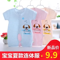 Bé ngắn tay jumpsuit cotton bé mùa hè quần áo ngủ quần áo 2 Cáp Nhĩ Tân 6 trẻ sơ sinh trẻ em 3 tháng 0-1 tuổi mùa hè bộ body bé gái đáng yêu