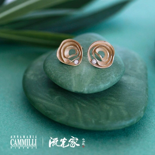 Ruiguangjia & Cammmilli 18K Итальянские ювелирные ювелирные ювелирные изделия Серьги/Серьги песчаных дюн