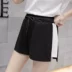 2018 Hàn Quốc phiên bản mới kích thước lớn chất béo mm cạnh băng cao eo quần short denim nữ mùa hè lỏng mỏng rộng chân quần nóng quần áo nữ hàn quốc Quần jean