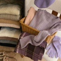 Шарф с косичкой, свитер, зимнее белье для повседневной носки, трикотажный топ, в западном стиле, простой и элегантный дизайн
