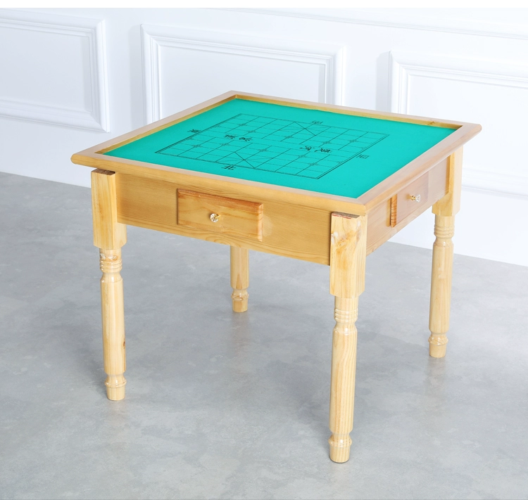 Miễn phí vận chuyển đơn giản bàn mạt chược bằng gỗ nguyên khối bàn ăn hộ gia đình hai mục đích cọ xát bàn mạt chược bàn cờ vua và thẻ bàn vuông bề mặt cờ vua 