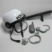 Boy cảnh sát mũ phù hợp với vai trò chơi trò chơi trẻ em mũ bảo hiểm cảnh sát chơi nhà đồ chơi còng tay dùi cui