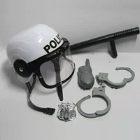 Boy cảnh sát mũ phù hợp với vai trò chơi trò chơi trẻ em mũ bảo hiểm cảnh sát chơi nhà đồ chơi còng tay dùi cui bộ đồ chơi