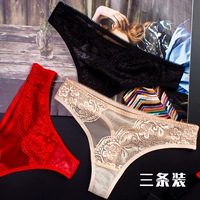 Quần lót nữ ren sexy thong ladies bông lưới eo thấp siêu mỏng thoáng khí sinh viên t-shirt quần đầu mùa hè quần sịp nam