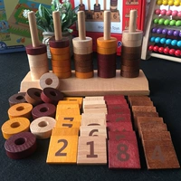 Детский цифровой браслет из бисера для обучения математике, деревянные учебные пособия для детского сада, обучающая деревянная игрушка, сложение и вычитание