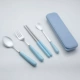 Чистый синий [Spoon Spoon Spoon Fork+Box]+Ледяная ложка