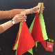 Танцевальная бамбуковая доска с двумя -красный+фруктовый зеленый треугольник c сторона+сумка