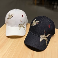 Осенняя шапка, джинсовая бейсболка для отдыха, кепка для влюбленных, с вышивкой, в корейском стиле