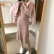 Phiên bản Hàn Quốc của chic dày ngắn thời trang áo khoác lông nữ 2018 mùa thu mới màu rắn chắc ve áo top