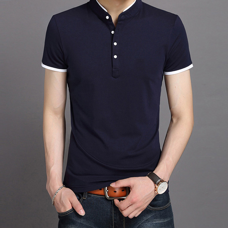 高转化 纯棉短袖t恤 男士立领polo衫体恤衫98棉2其他219-1818-p35
