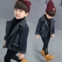 Áo khoác bé trai nhung nhung 2 bé dày lên phiên bản Hàn Quốc áo khoác đẹp trai áo khoác thu đông 3-đông áo khoác trẻ em nữ 10 tuổi