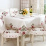 Nhà hàng châu Âu nhà hình chữ nhật vải vải bàn vải vuông bàn cà phê vải ghế ghế đệm bao gồm bộ khăn trải bàn tròn