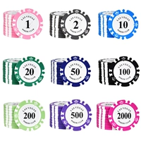 Texas Holdem Poker Chips 14g Crown Clay Baccarat Mahjong Chip Set Mã đánh dấu Chips tùy chỉnh - Các lớp học Mạt chược / Cờ vua / giáo dục cờ vua nhựa