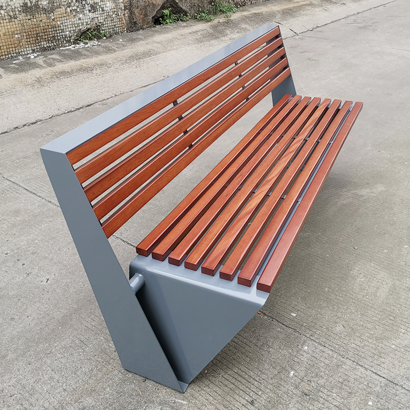 Ghế công viên inox ngoài trời chống ăn mòn gỗ nguyên khối cảnh quan ngoài trời ghế ngoài trời gỗ nhựa sân lưng ghế dài