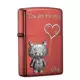 Mỹ bản gốc zippo nhẹ hơn Zippo chính hãng vàng bạc xanh băng gấu sticker Nhật Bản phiên bản giới hạn zp - Bật lửa