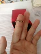 Phiên bản tiếng Nhật và Hàn Quốc của xu hướng nhẫn kim cương đơn titan bằng kim cương đơn giản cho cặp đôi nhẫn đôi mô phỏng nhẫn cưới vàng hồng không phai - Nhẫn
