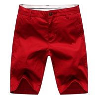 Mùa hè cộng với phân bón xl quần short màu đỏ nam màu bông mỏng thường năm điểm quần chất béo, chất béo sáu điểm quần quần đũi nam