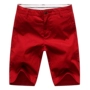 Mùa hè cộng với phân bón xl quần short màu đỏ nam màu bông mỏng thường năm điểm quần chất béo, chất béo sáu điểm quần quần đũi nam