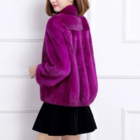2017 new Haining nhập khẩu mink fur toàn bộ mink coat nữ đoạn ngắn kích thước lớn là áo khoác mỏng chống mùa giải phóng mặt bằng áo lót lông cừu