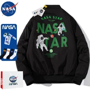 Phi hành gia NASA chung áo khoác mùa thu đông dày phi công áo khoác cặp đôi sinh viên thủy triều thương hiệu đồng phục bóng chày đệm bông