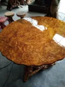 Du Fugen bàn tròn bàn trà bình thường men vàng máy tính để bàn tự nhiên rắn gỗ gốc - Các món ăn khao khát gốc