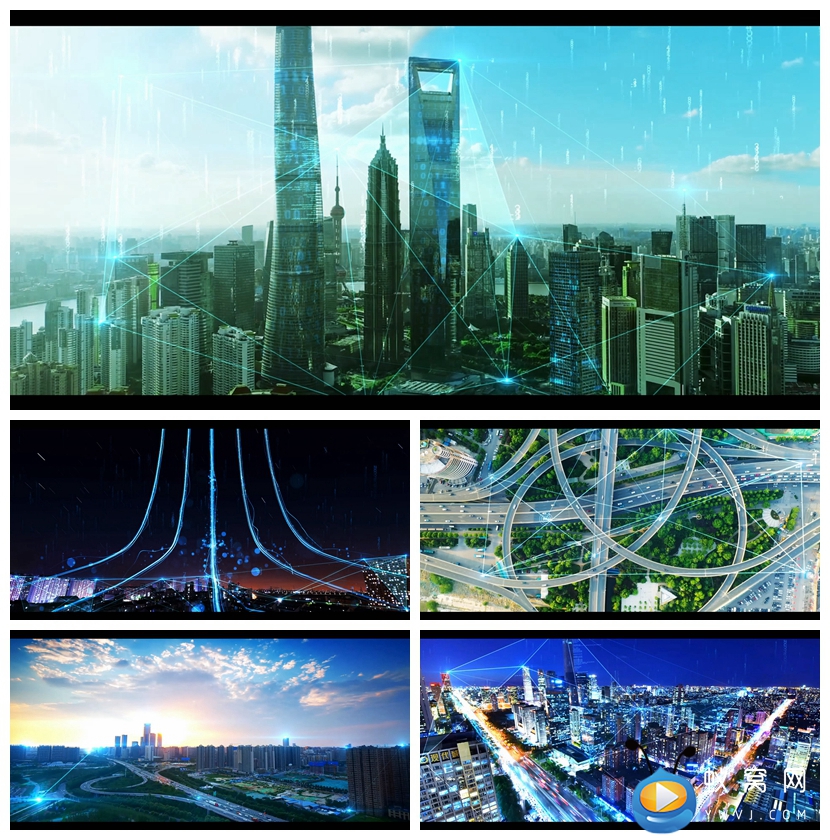 F30 AE模板 科技互联网城市特效大数据物联网5G城市 视频制作