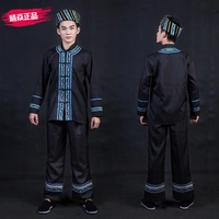 New Qingyi tùy chỉnh cao cấp dân tộc Yao quần áo màu đen cuộc sống tiếp nhận trang phục sân khấu quần áo nam - Trang phục dân tộc shop ban do dan toc